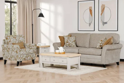 Pippa 3 Seater Fixed - Mink