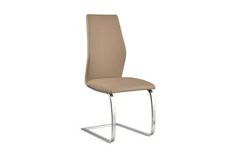 Irma Dining Chair - Brushed Steel Latte