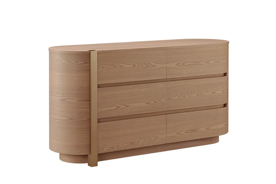 Portia Dressing Chest 6 Drawer - Natural