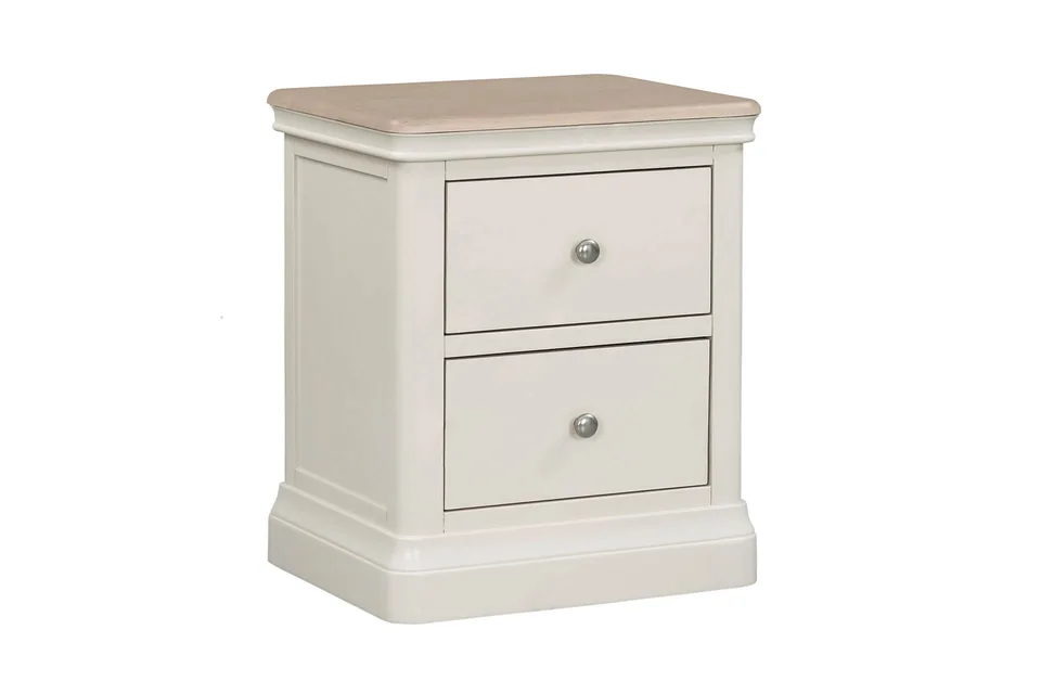 Howth Bedside Table 2 Drawer - Cashmere