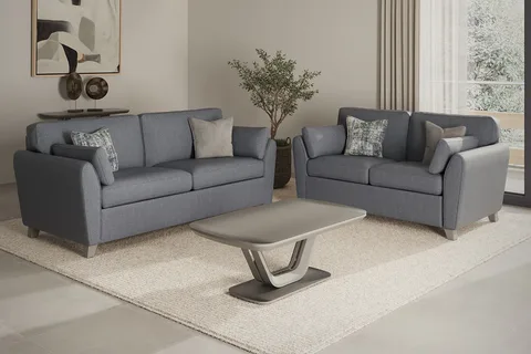 Cantrell 3 Seater Fixed - Blue