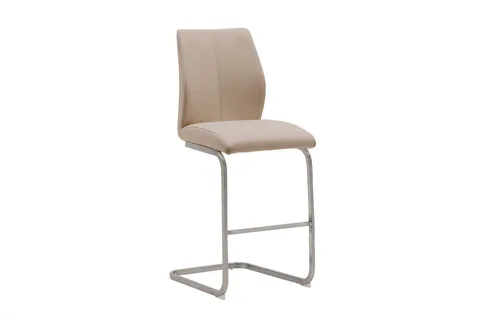 Irma Counter Stool - Brushed Steel Taupe