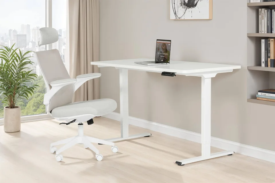 Dax Sit Stand Desk - 1400 / White