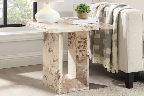 Artemis Lamp Table - Mottled Mocha