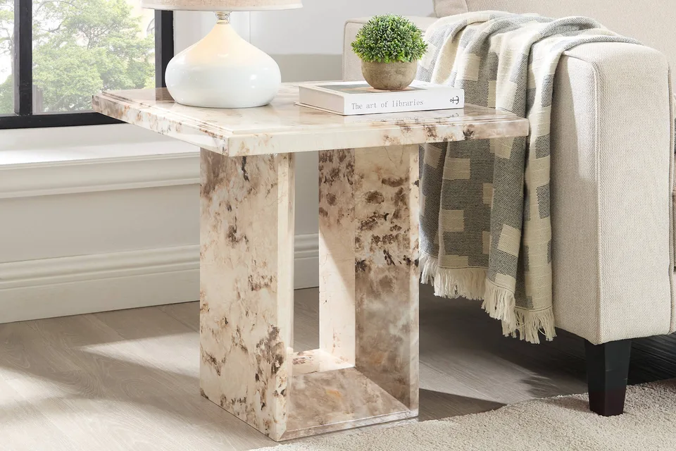 Artemis Lamp Table - Mottled Mocha