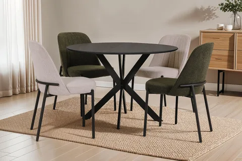 Sadia Dining Table Round 1100mm - Smoke