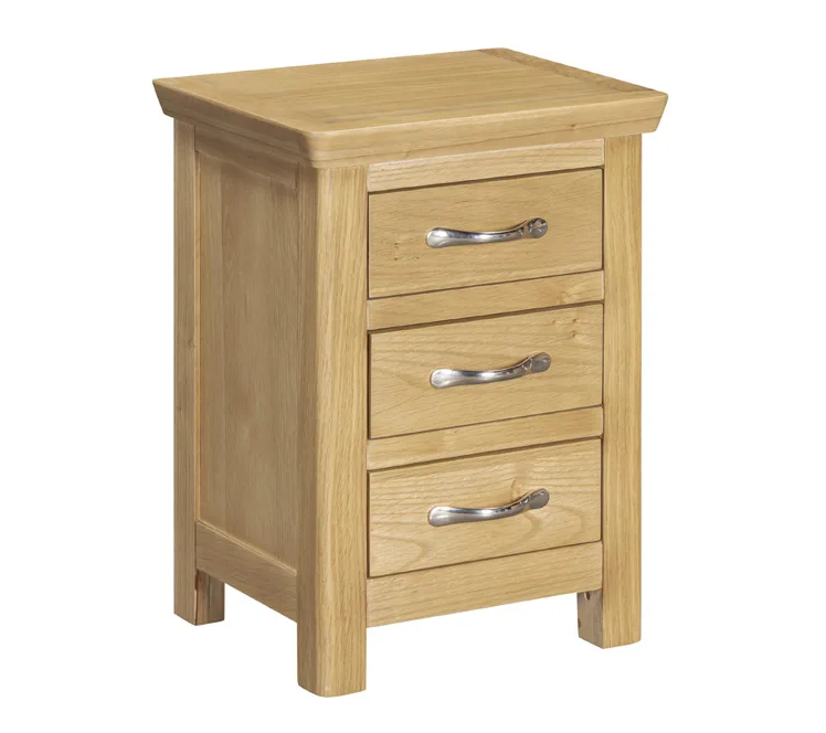 Honey B Manhattan Bedside Locker - Light Oak / 3 Drawers