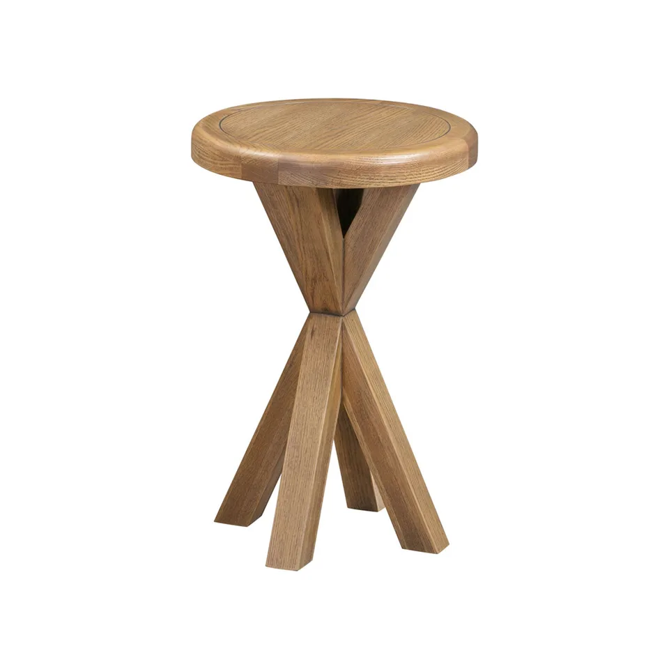 Balmoral Home Chatsworth Round Side Table - Rustic Oak