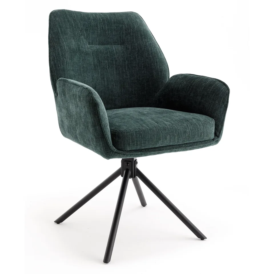 Balmoral Home Treviso Swivel Dining Chair - Green Fabric
