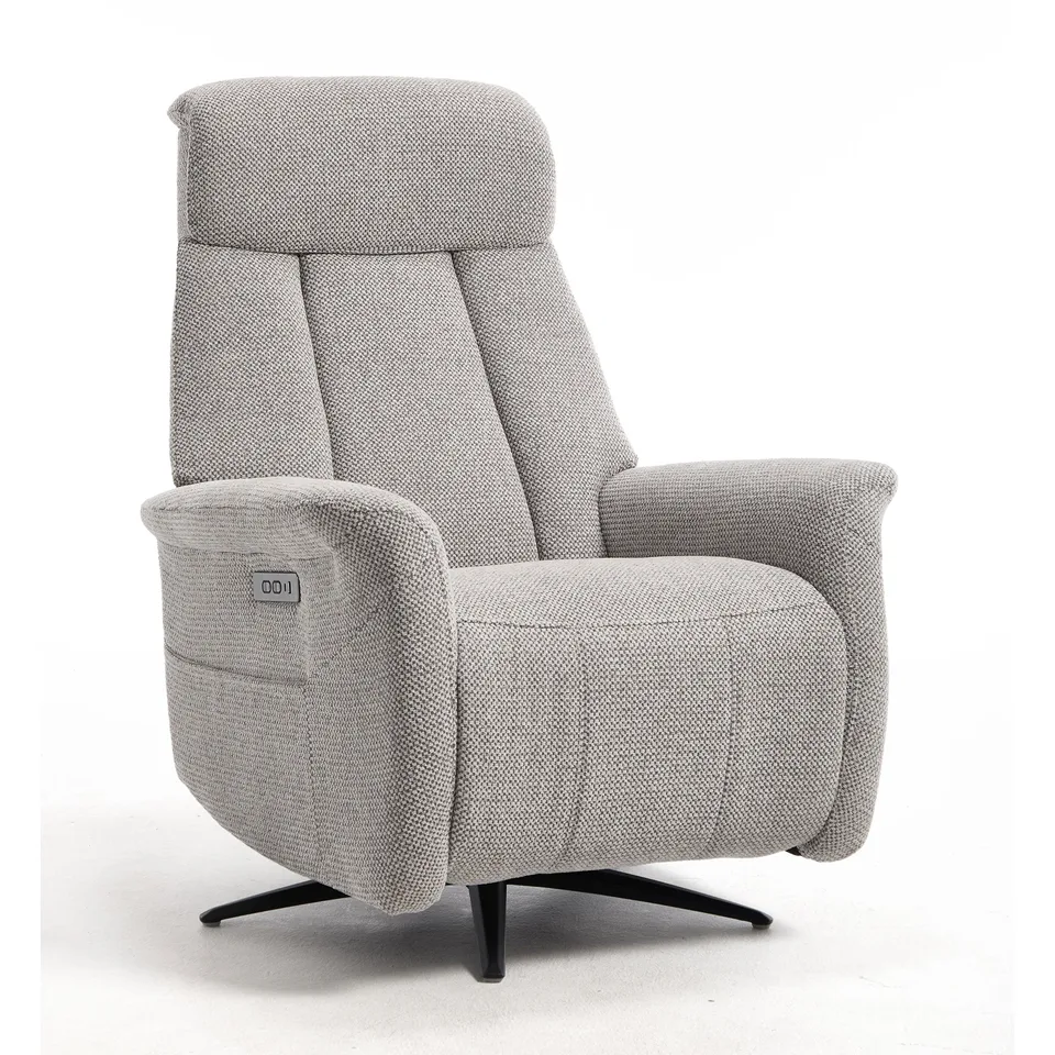 Balmoral Home Hetty Swivel Recliner - Grey Fabric
