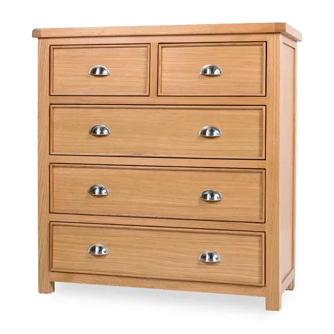 Honey B Newbury Chest of Drawers - Light Oak / 5 Drawers