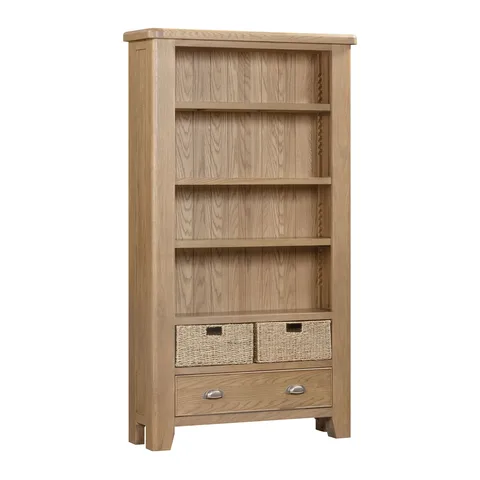 Balmoral Home Chatsworth Large Bookcase - Rustic Oak