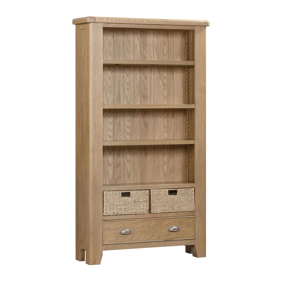 Balmoral Home Chatsworth Large Bookcase - Rustic Oak