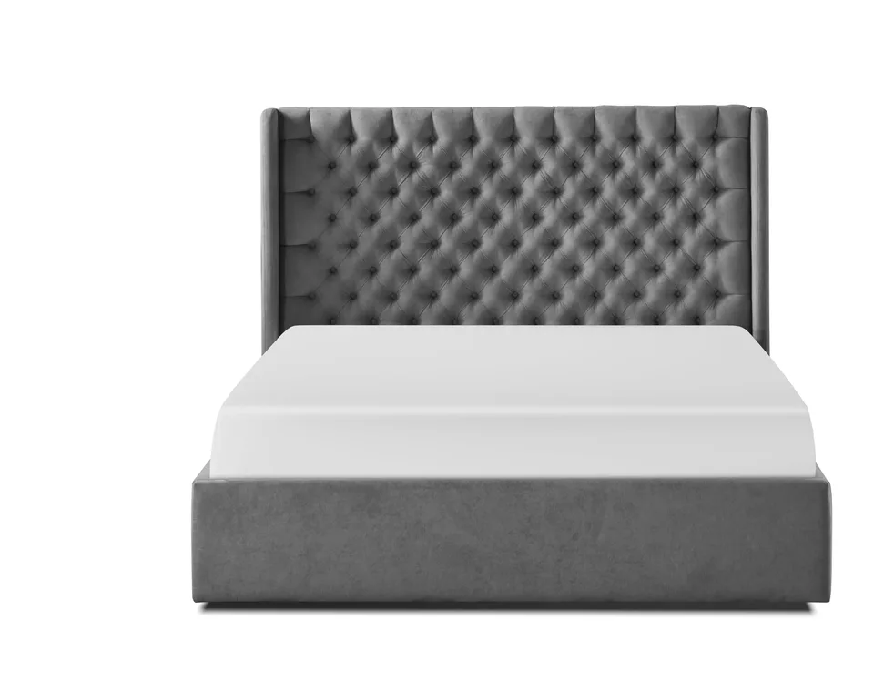 Honey B Colette Bed - Double (4ft6) / Grey