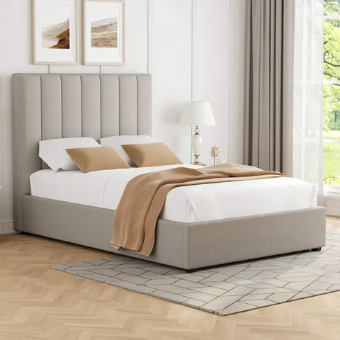 Balmoral Home Clara Ottoman Bed - Double (4ft6) / Beige Fabric