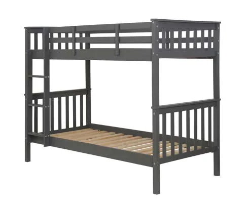 Balmoral Home Gabby Single Bunk Bed - Single (3ft) / Grey