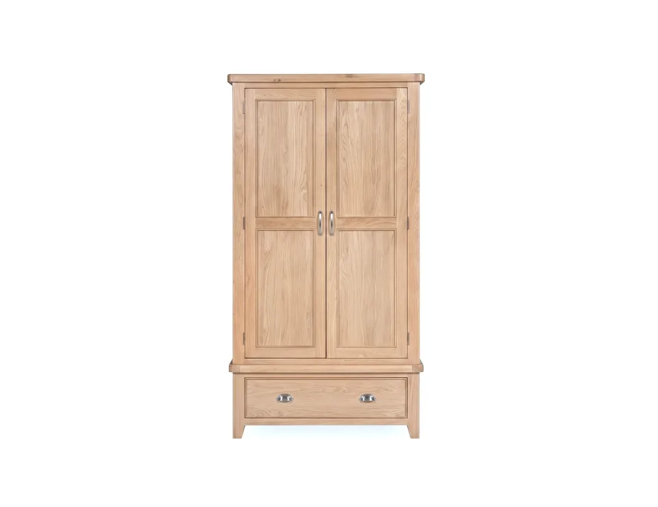 Honey B Newbury Wardrobe - Light Oak / 2 Doors / 1 Drawer