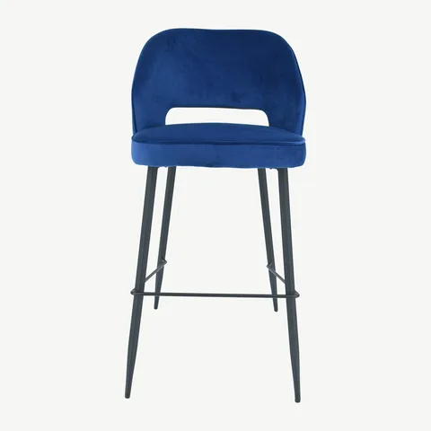 Balmoral Home Sutton Bar Stool - Navy Velvet