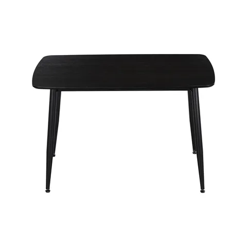 Balmoral Home Erin Dining Table and Four Lily Chairs - Black Dining Table / Brown PU