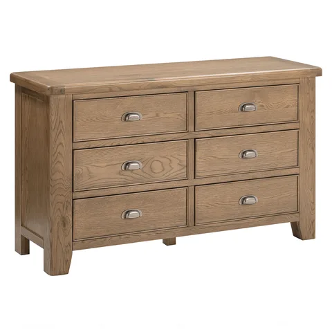 Balmoral Home Chatsworth Chest of Drawers - 6 Drawers / Rustic Oak