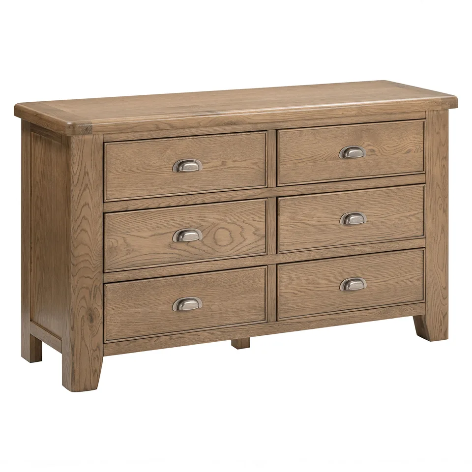 Balmoral Home Chatsworth Chest of Drawers - 6 Drawers / Rustic Oak