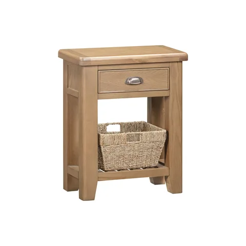 Balmoral Home Chatsworth Telephone Table - Rustic Oak
