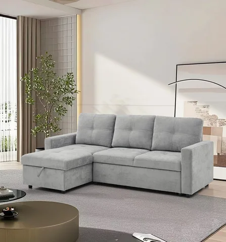 Honey B Lilly Corner Sofa Bed - Grey
