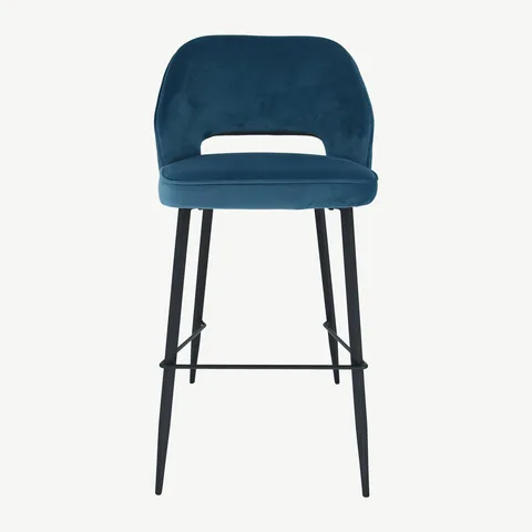 Balmoral Home Sutton Bar Stool - Teal Velvet