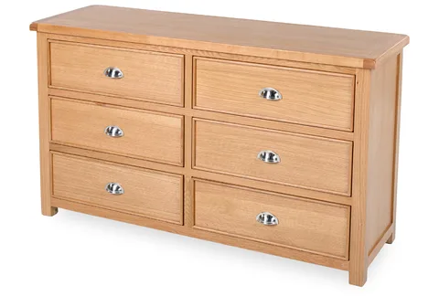 Honey B Newbury Chest of Drawers - Light Oak / 6 Drawers