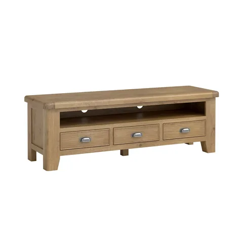Balmoral Home Chatsworth Large TV Unit - Rustic Oak