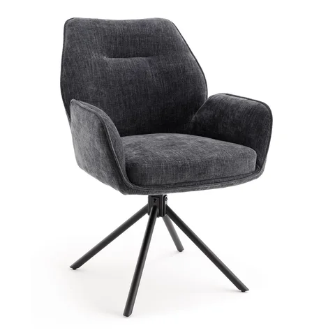 Balmoral Home Treviso Swivel Dining Chair - Grey Fabric