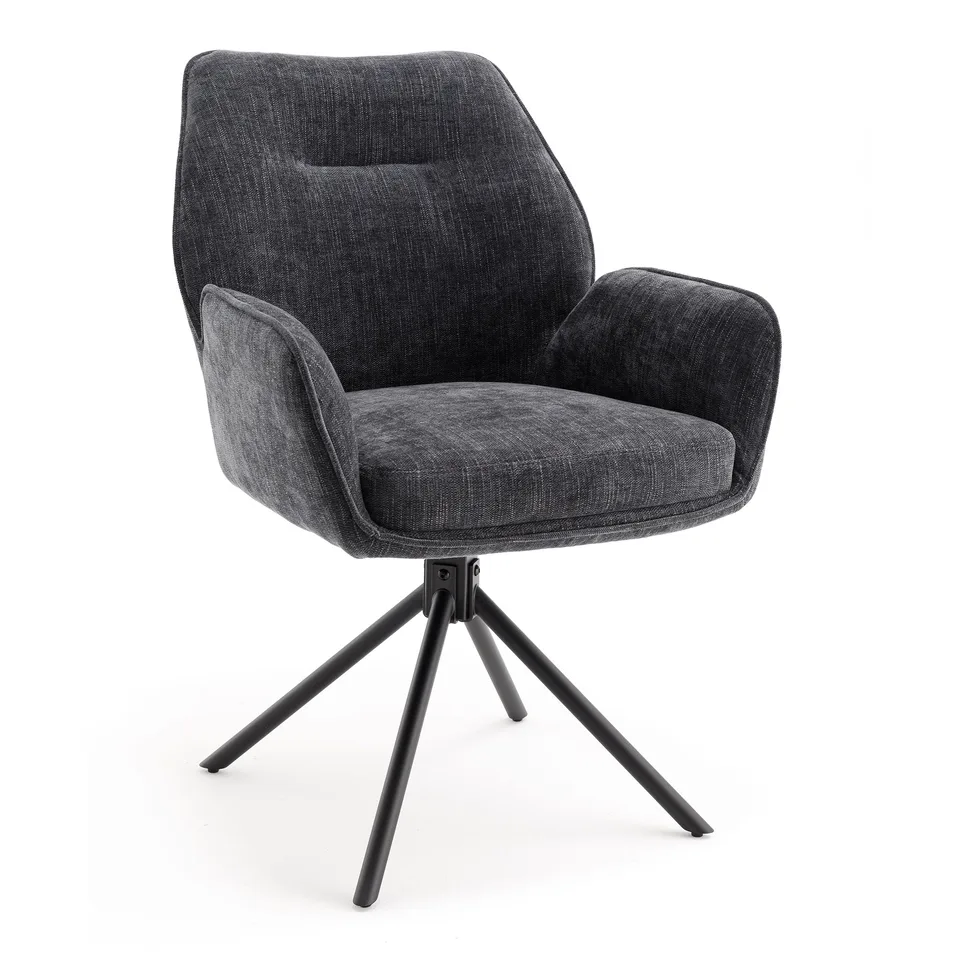Balmoral Home Treviso Swivel Dining Chair - Grey Fabric