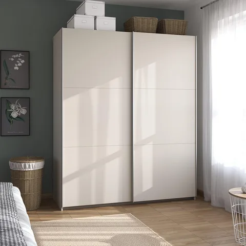 Aurelio 175cm Wardrobe - Champagne / 2 Sliding Solid Doors