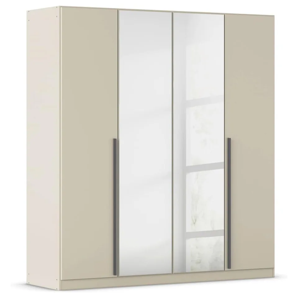 Alba 180cm Wardrobe - Champagne / 4 Hinged Doors / 2 Mirrors