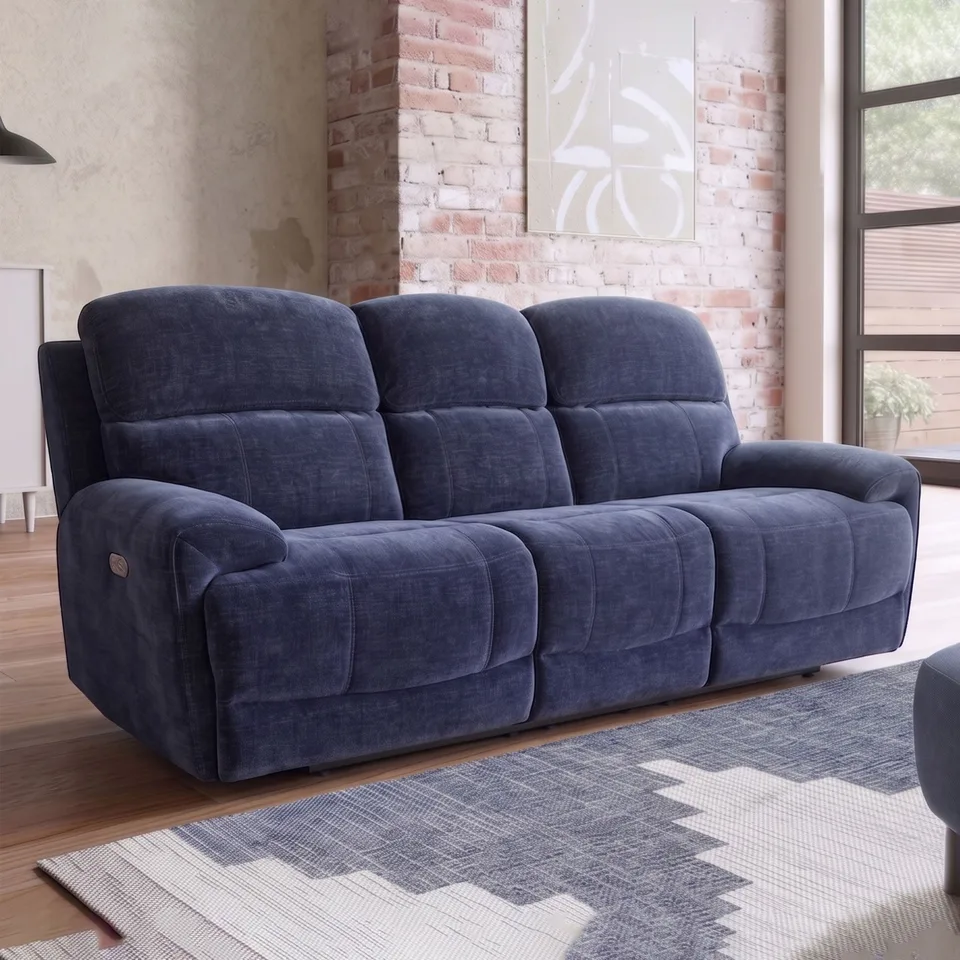 Balmoral Home Aspen Reclining Seating - 3 Seater / Navy Fabric