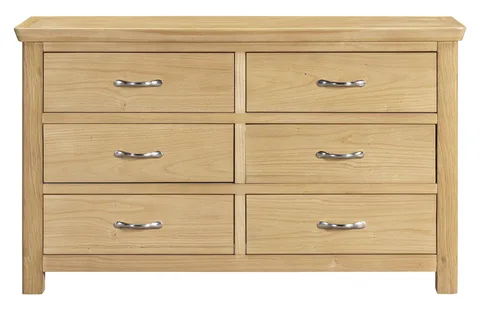 Honey B Manhattan Chest of Drawers - Light Oak / 6 Drawers