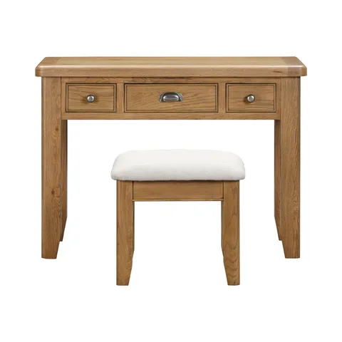 Balmoral Home Chatsworth Dressing Table and Stool - Rustic Oak