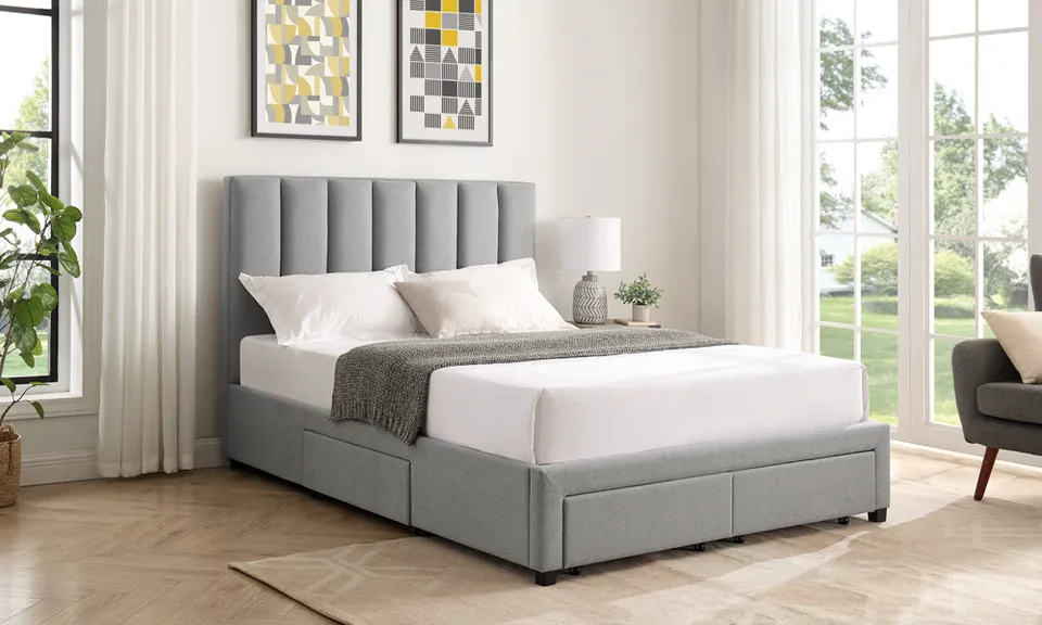 Balmoral Home Hove Drawer Bed - Double (4ft6) / Grey Fabric