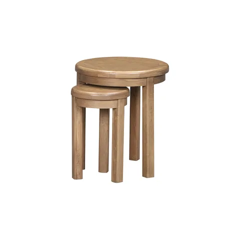 Balmoral Home Chatsworth Nest Of Tables - Rustic Oak