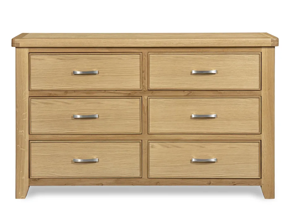 Honey B Sligo Chest of Drawers - Light Oak / 6 Drawers