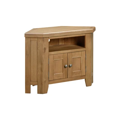 Balmoral Home Chatsworth Corner TV Unit - Rustic Oak