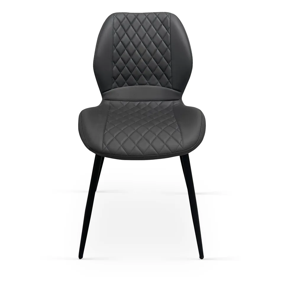 Balmoral Home Lily Dining Chairs — Set of 4 - Dark Grey PU