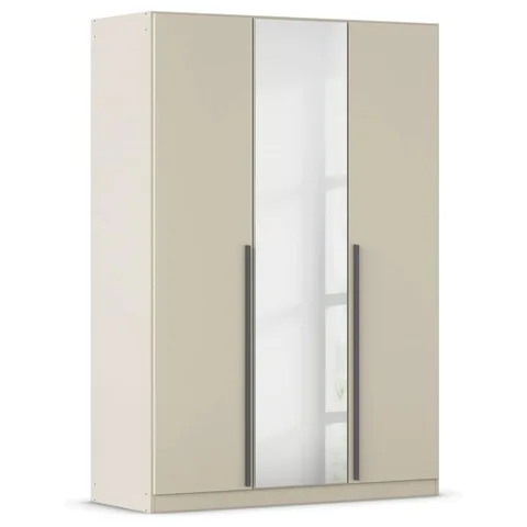 Alba 136cm Wardrobe - Champagne / 3 Hinged Doors / 1 Mirror