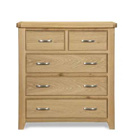 Honey B Sligo Chest of Drawers - Light Oak / 5 Drawers