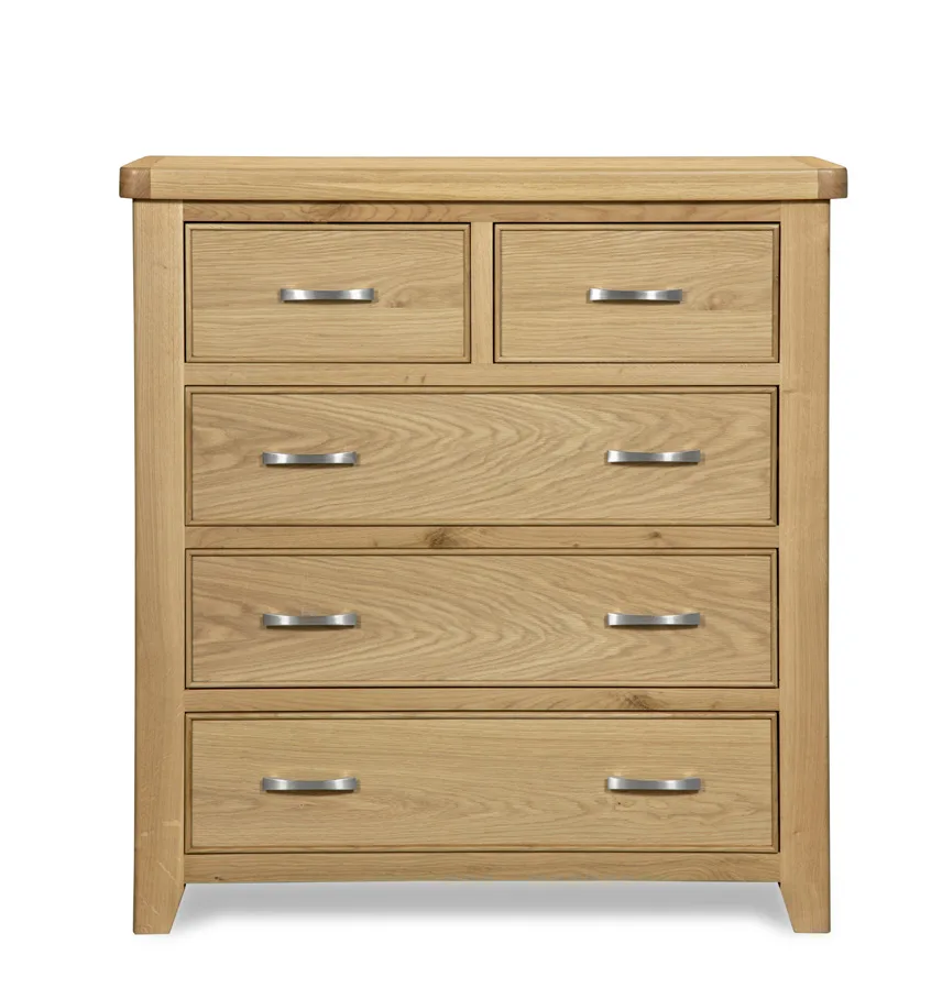 Honey B Sligo Chest of Drawers - Light Oak / 5 Drawers